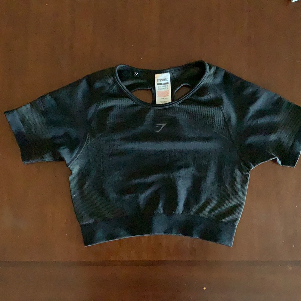 Gymshark ultra seamless crop top black